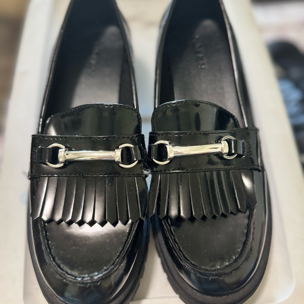 Old Navy Black Loafers with Metallic Detail
